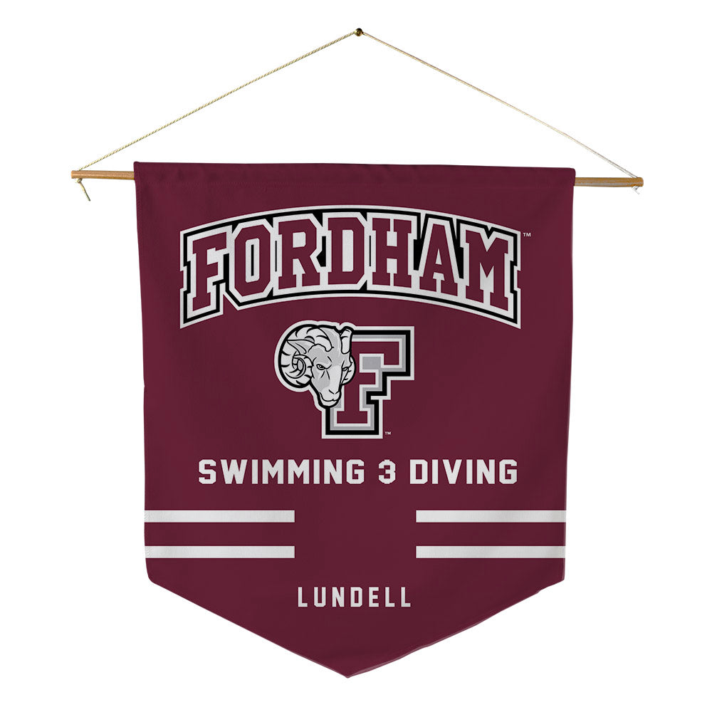 Fordham - NCAA Women's Swimming & Diving : Lexi Lundell - Pennant - 18" x 21"-0