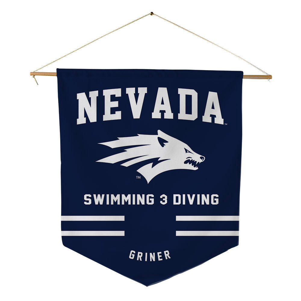 Nevada - NCAA Women's Swimming & Diving : Jennifer Griner - Pennant - 18" x 21"-0