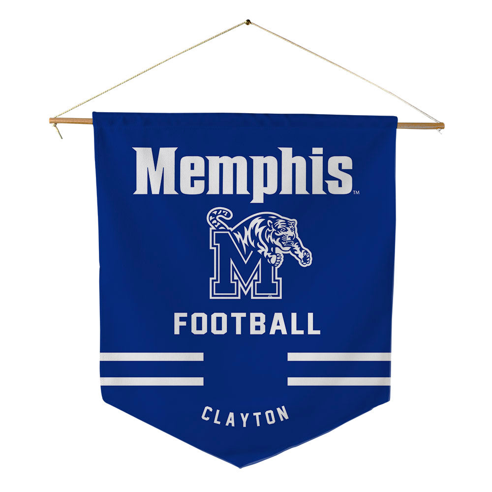 Memphis - NCAA Football : Jer'Quise Clayton - Pennant - 18" x 21"-0