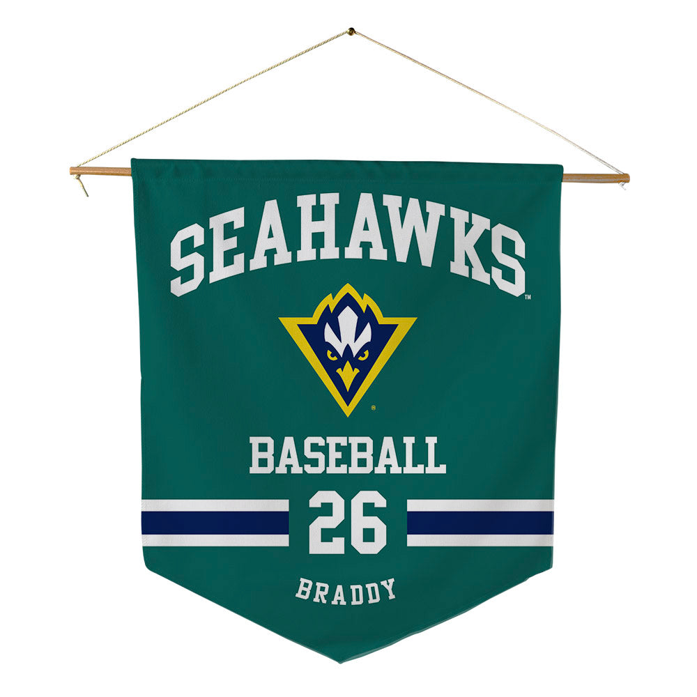 UNC Wilmington - NCAA Baseball : Porter Braddy - Pennant - 18" x 21"-0