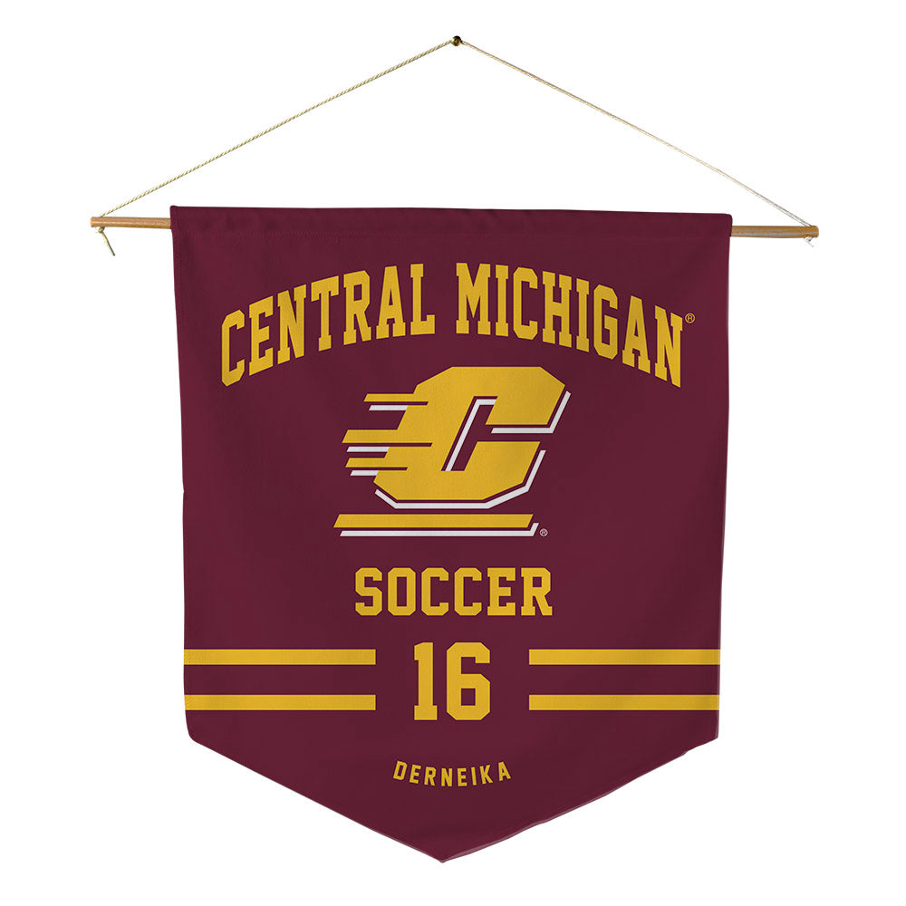 Central Michigan - NCAA Women's Soccer : Nada Derneika - Pennant - 18" x 21"-0