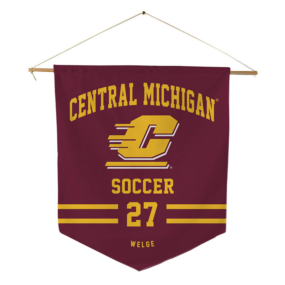 Central Michigan - NCAA Women's Soccer : Paislee Welge - Pennant - 18" x 21"-0