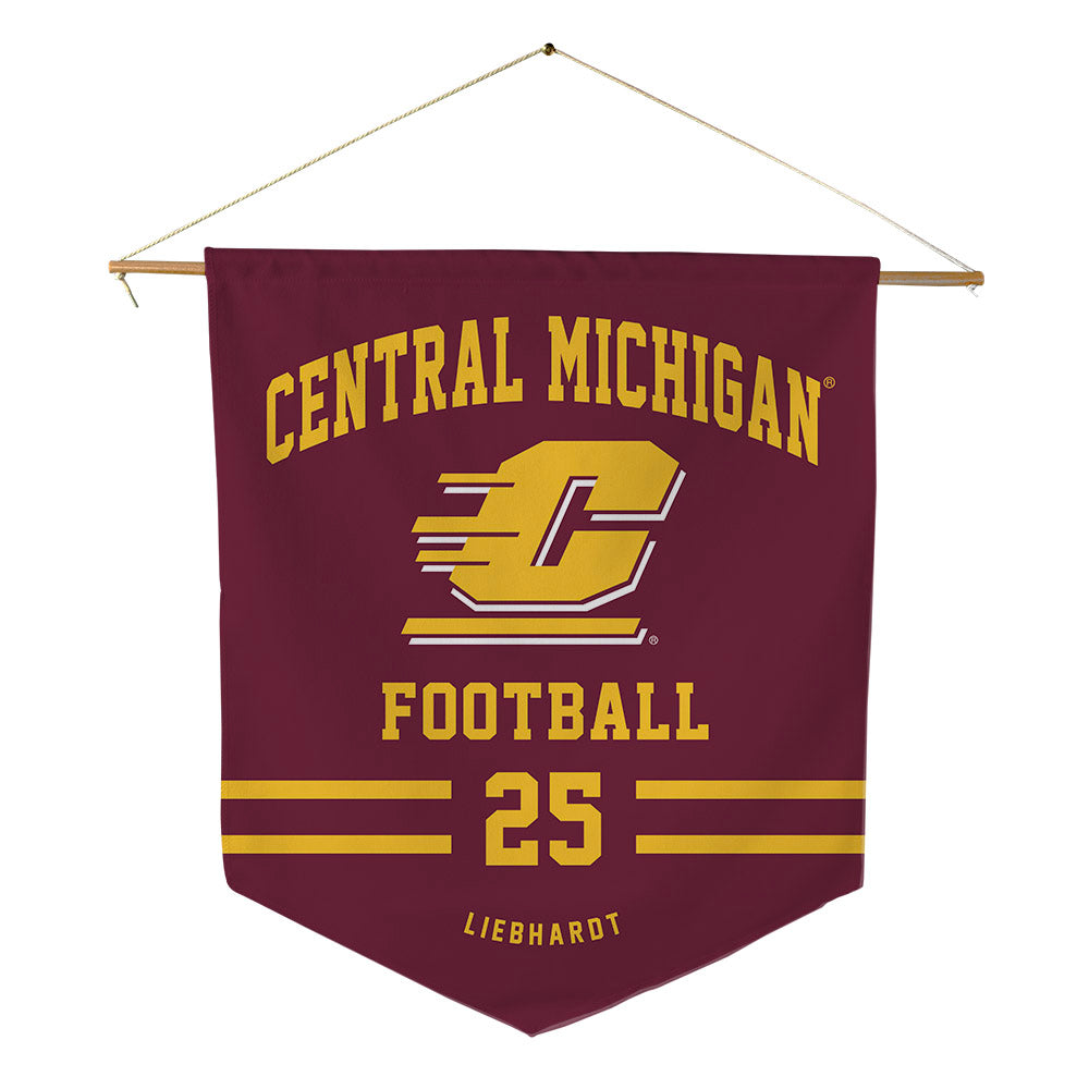 Central Michigan - NCAA Football : Trey Liebhardt - Pennant - 18" x 21"-0