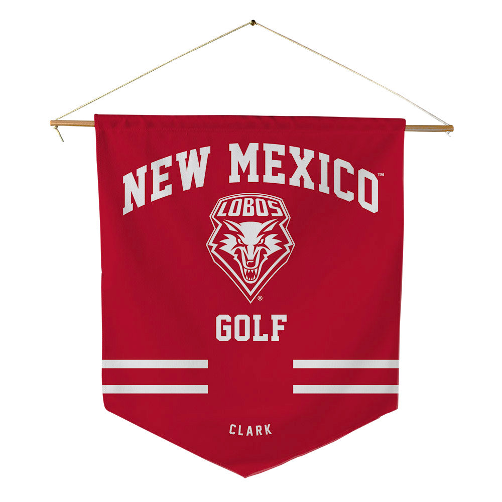 New Mexico - NCAA Men's Golf : Johnnie Clark - Pennant - 18" x 21"-0