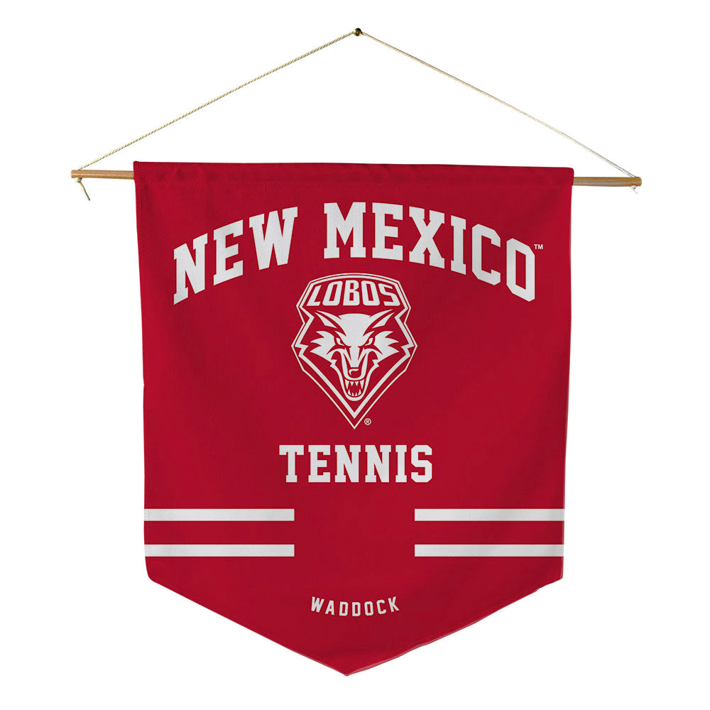 New Mexico - NCAA Men's Tennis : Tyler Waddock - Pennant - 18" x 21"-0