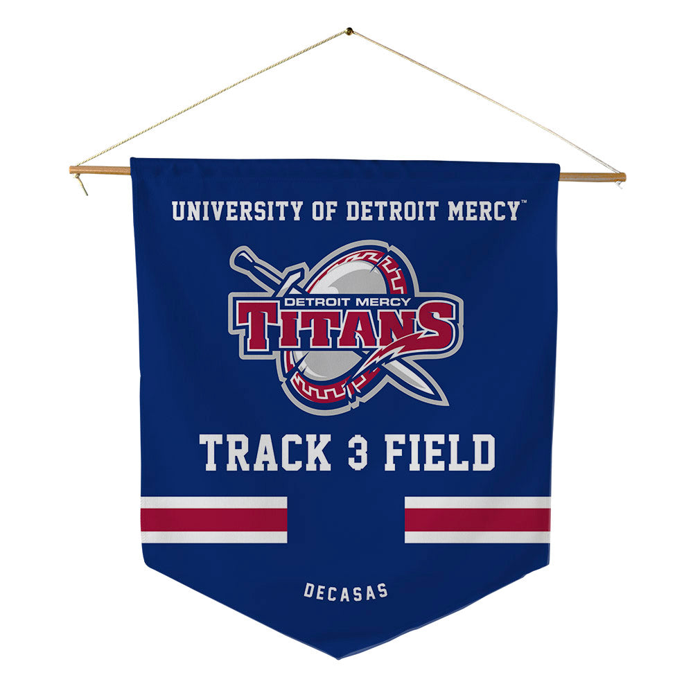 Detroit Mercy - NCAA Men's Track & Field : Joseph DeCasas - Pennant - 18" x 21"-0