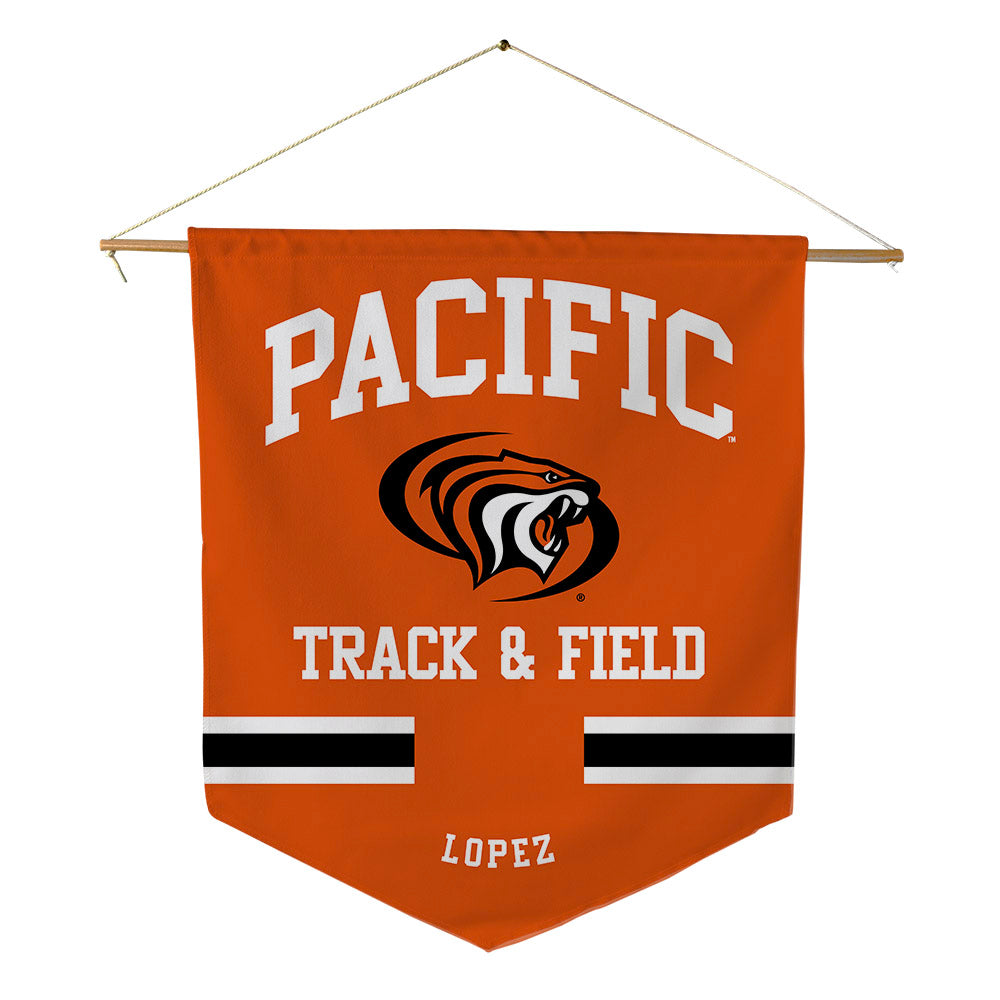 Pacific - NCAA Women's Track & Field : Alondra Lopez - Pennant - 18" x 21"-0