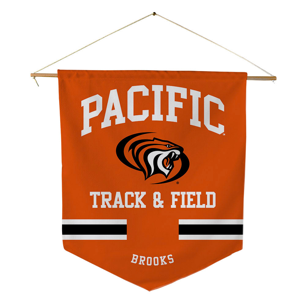 Pacific - NCAA Men's Track & Field : James Brooks - Pennant - 18" x 21"-0
