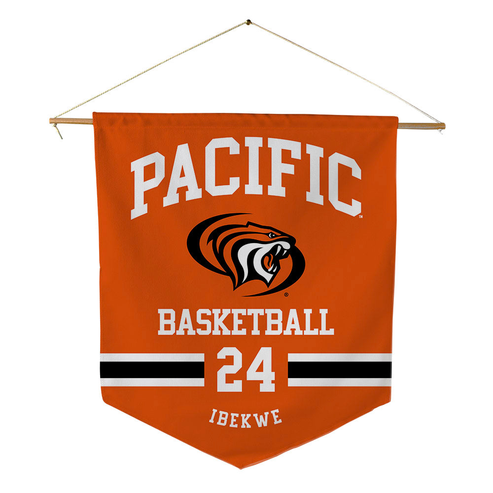 Pacific - NCAA Men's Basketball : KC Ibekwe - Pennant - 18" x 21"-0