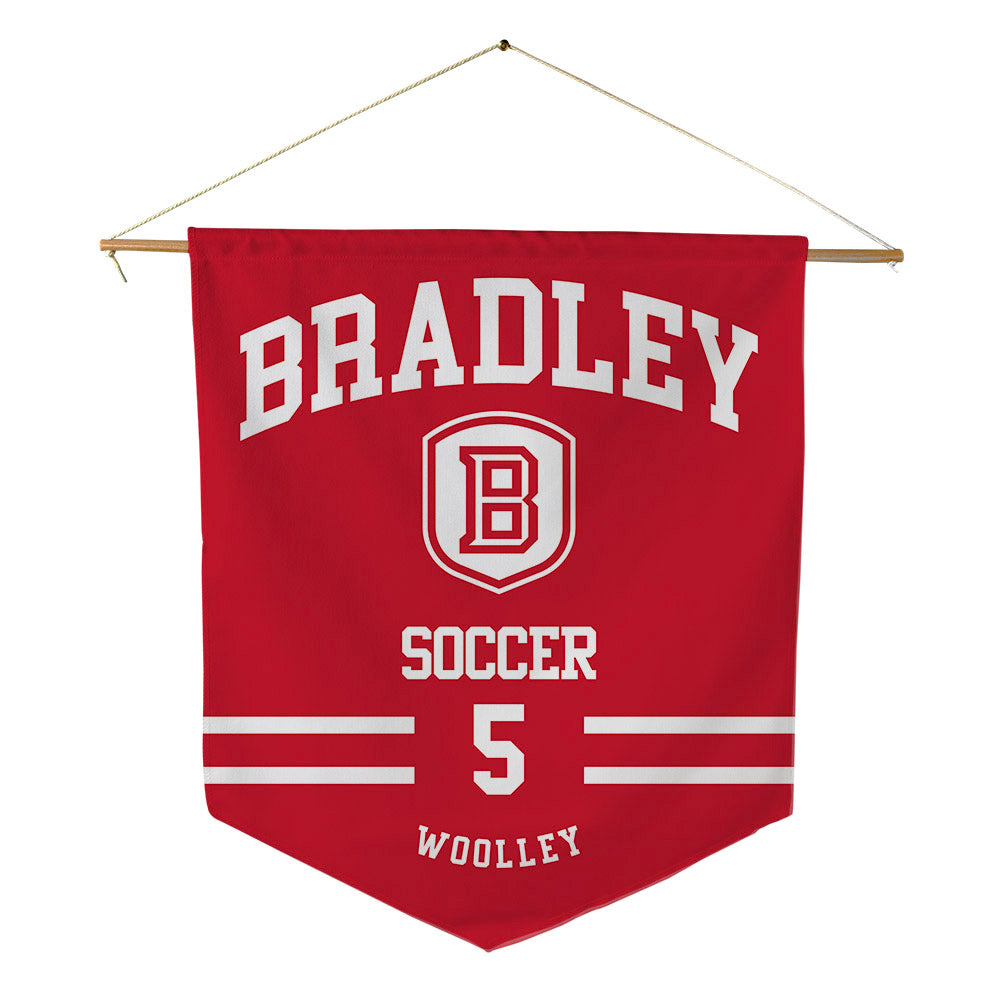 Bradley - NCAA Men's Soccer : Dom Woolley - Pennant - 18" x 21"-0