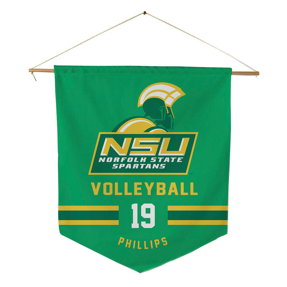 Norfolk State - NCAA Women's Volleyball : Kailia Phillips - Pennant - 18" x 21"-0