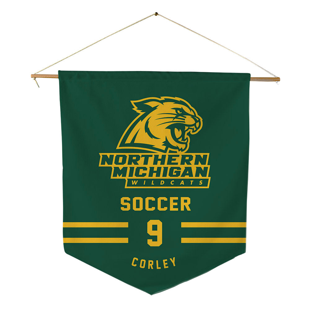 Northern Michigan - NCAA Women's Soccer : Sole Corley - Pennant - 18" x 21"-0