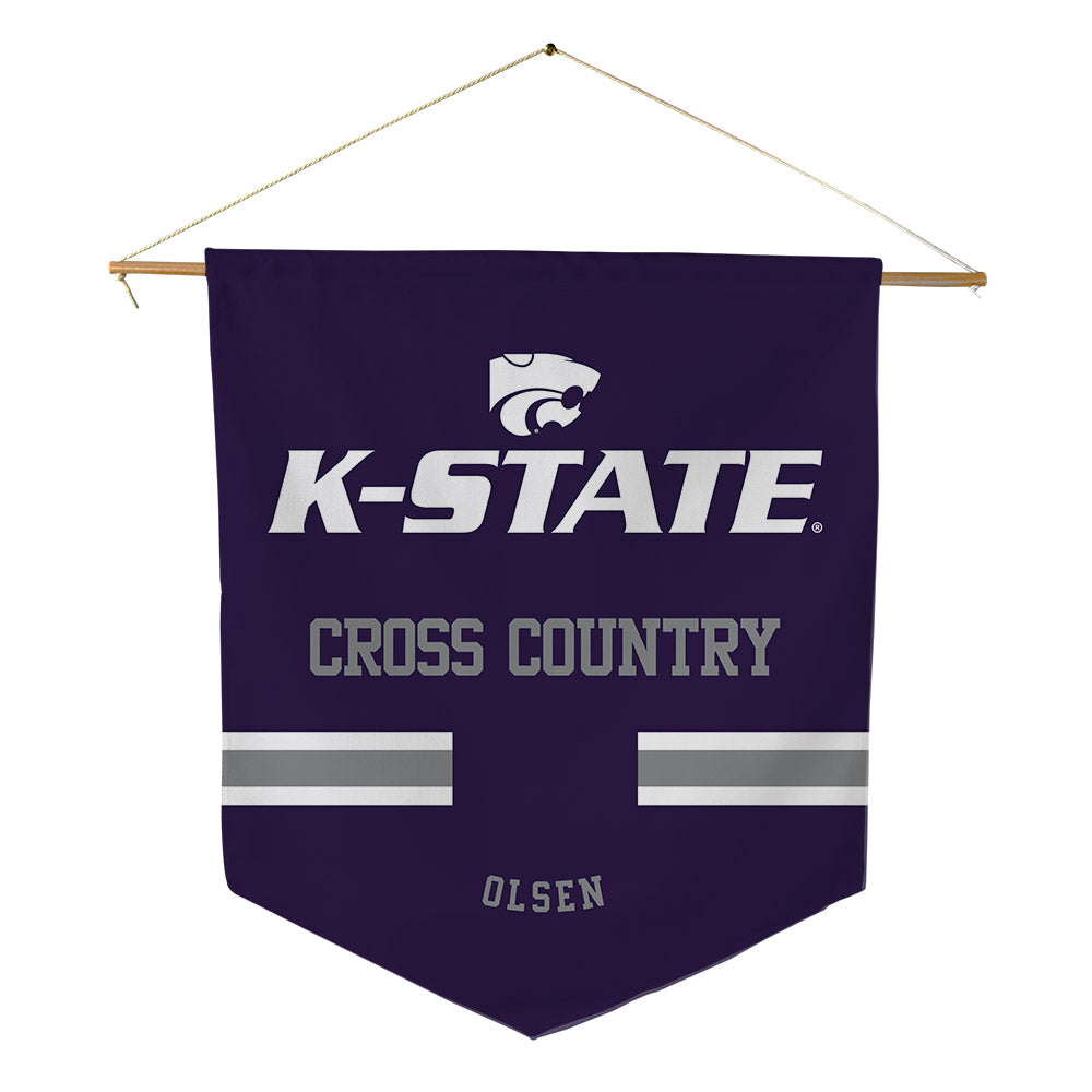 Kansas State - NCAA Men's Cross Country : Brock Olsen - Pennant - 18" x 21"-0