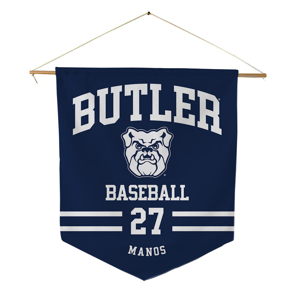 Butler - NCAA Baseball : JJ Manos - Pennant - 18" x 21"-0