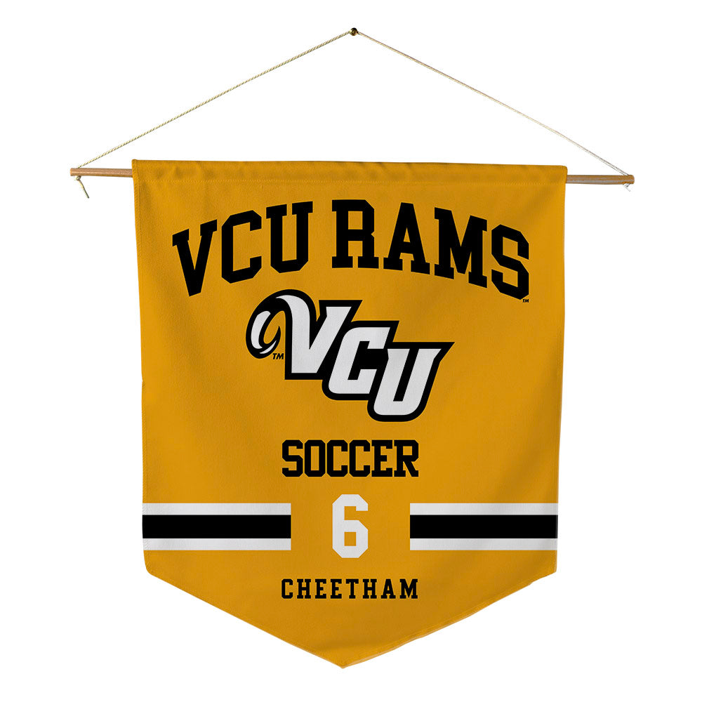 VCU - NCAA Men's Soccer : Jordan Cheetham - Pennant - 18" x 21"-0