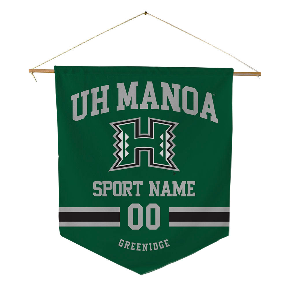 Hawaii - NCAA Men's Volleyball : Quintin Greenidge - Pennant - 18" x 21"-0