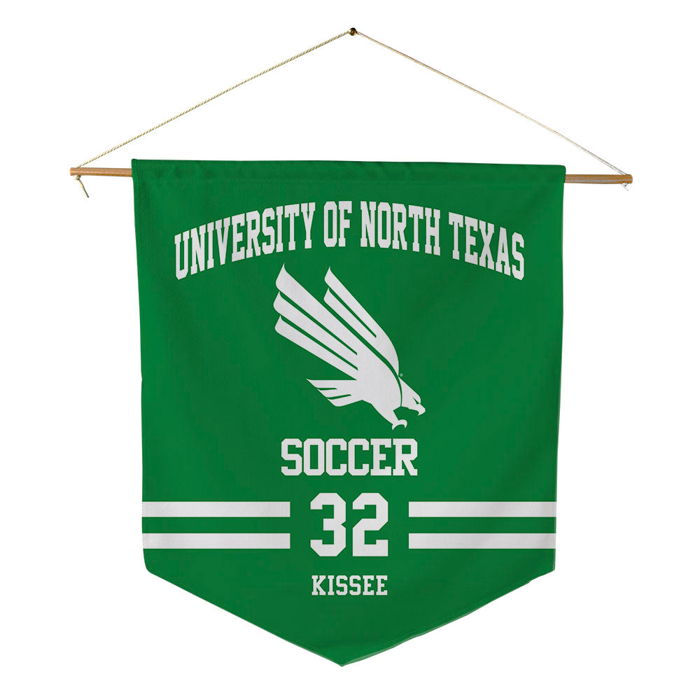 North Texas - NCAA Women's Soccer : Kylie Kissee - Pennant - 18" x 21"-0