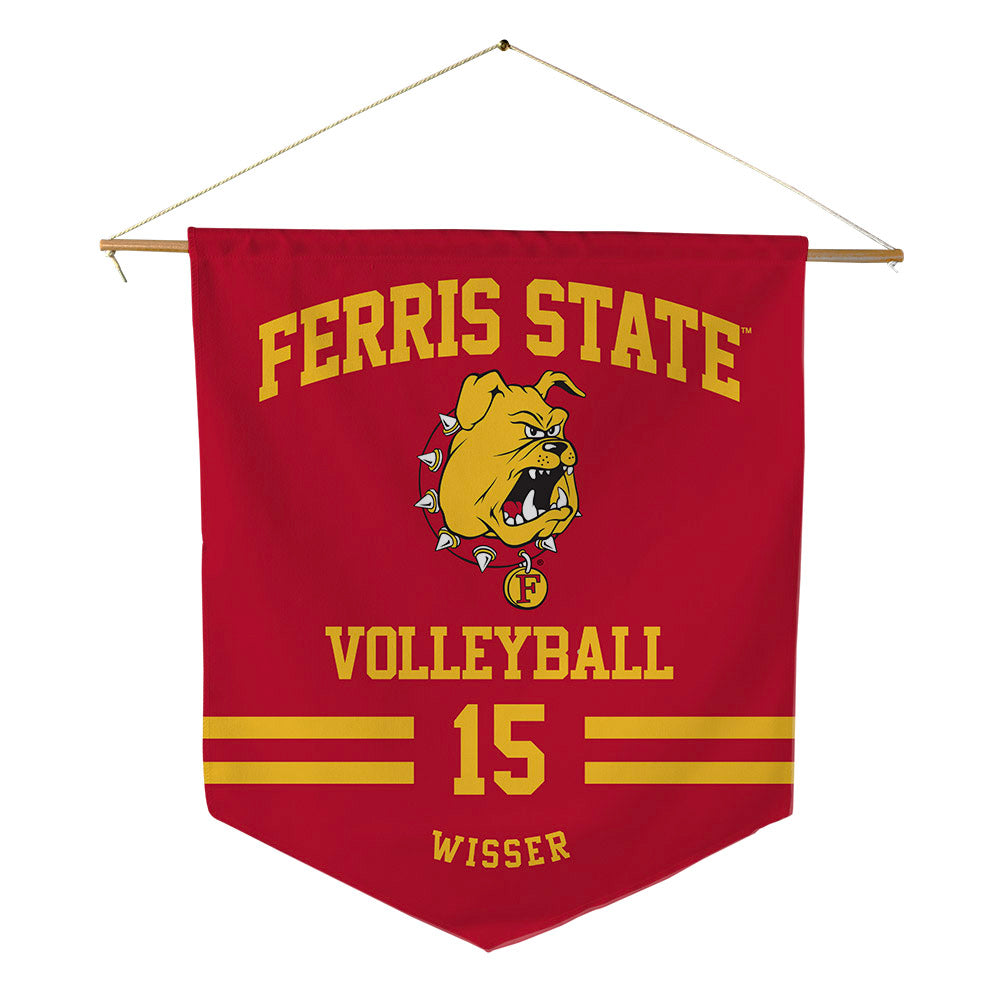 Ferris State - NCAA Women's Volleyball : Corrie Wisser - Pennant - 18" x 21"-0