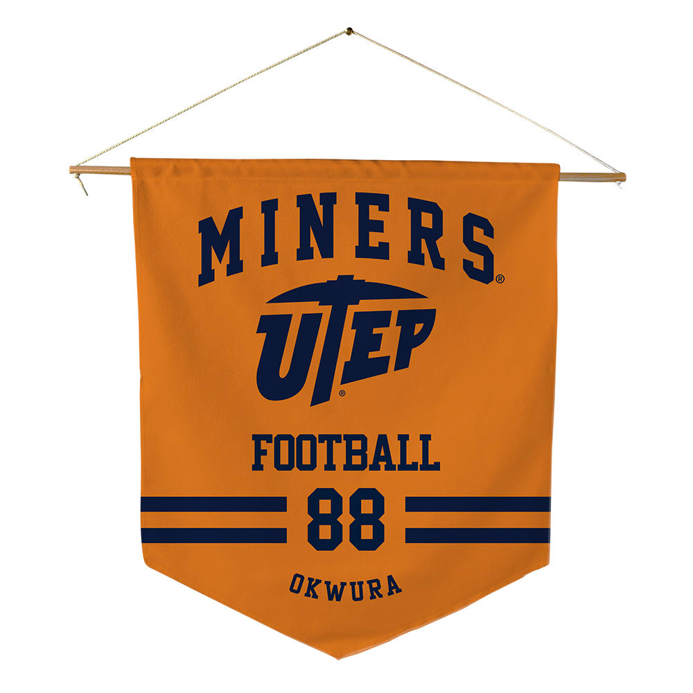 UTEP - NCAA Football : Benedict Okwura - Pennant - 18" x 21"-0