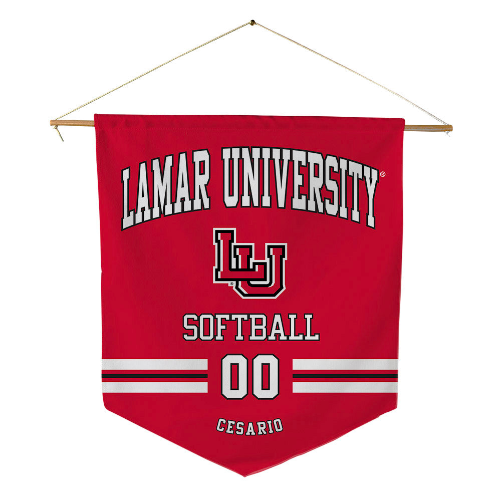 Lamar - NCAA Softball : Bri Cesario - Pennant - 18" x 21"-0