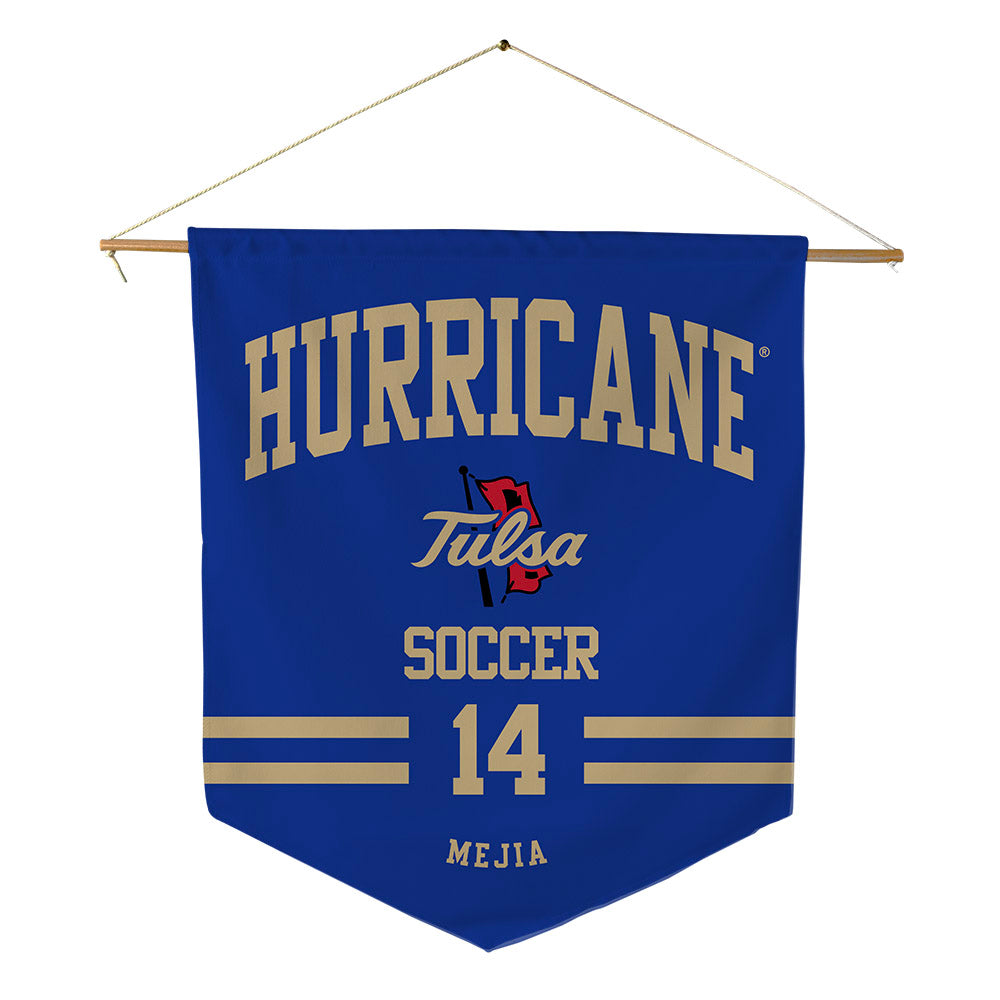Tulsa - NCAA Men's Soccer : Jareth Mejia - Pennant - 18" x 21"-0