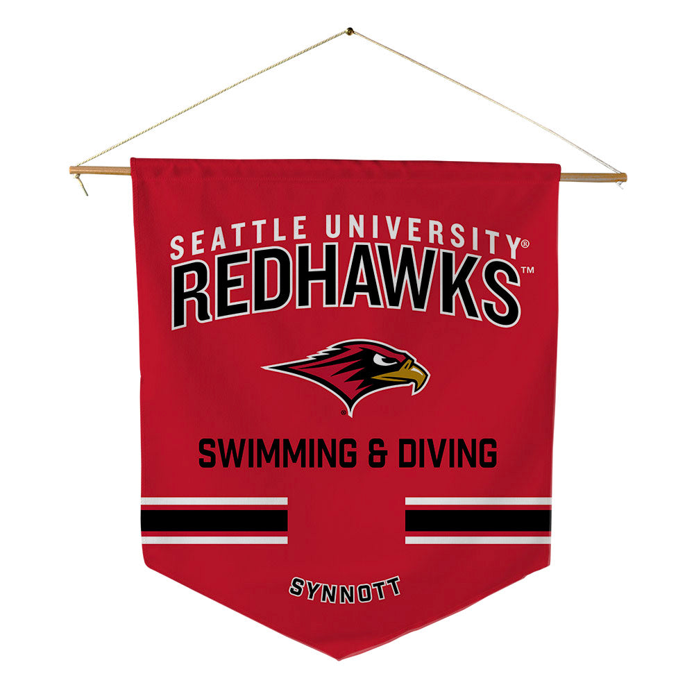 Seattle - NCAA Men's Swimming & Diving : Mathias Synnott - Pennant - 18" x 21"-0