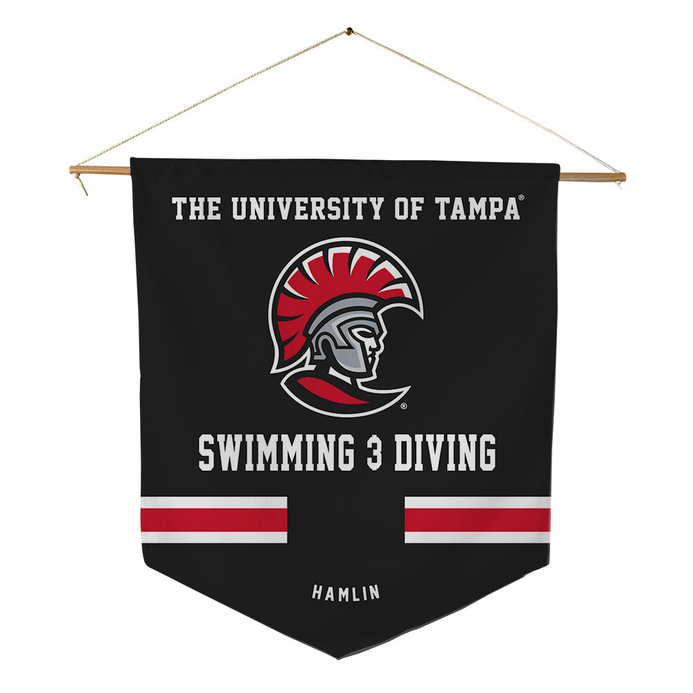Tampa - NCAA Men's Swimming & Diving : Jacob Hamlin - Pennant - 18" x 21"-0