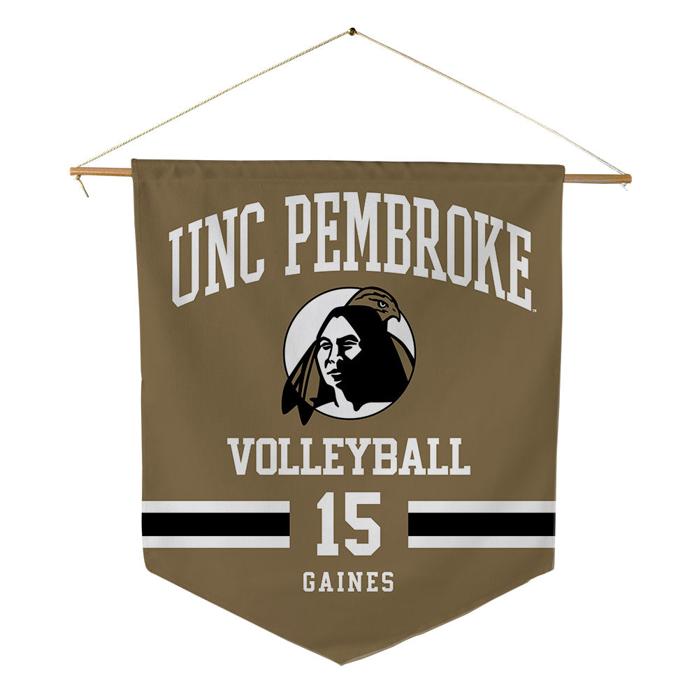 UNC Pembroke - NCAA Women's Volleyball : Deorri Gaines - Pennant - 18" x 21"-0