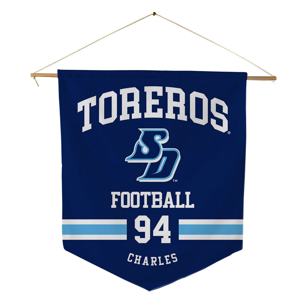 San Diego - NCAA Football : Mason Charles - Pennant - 18" x 21"-0