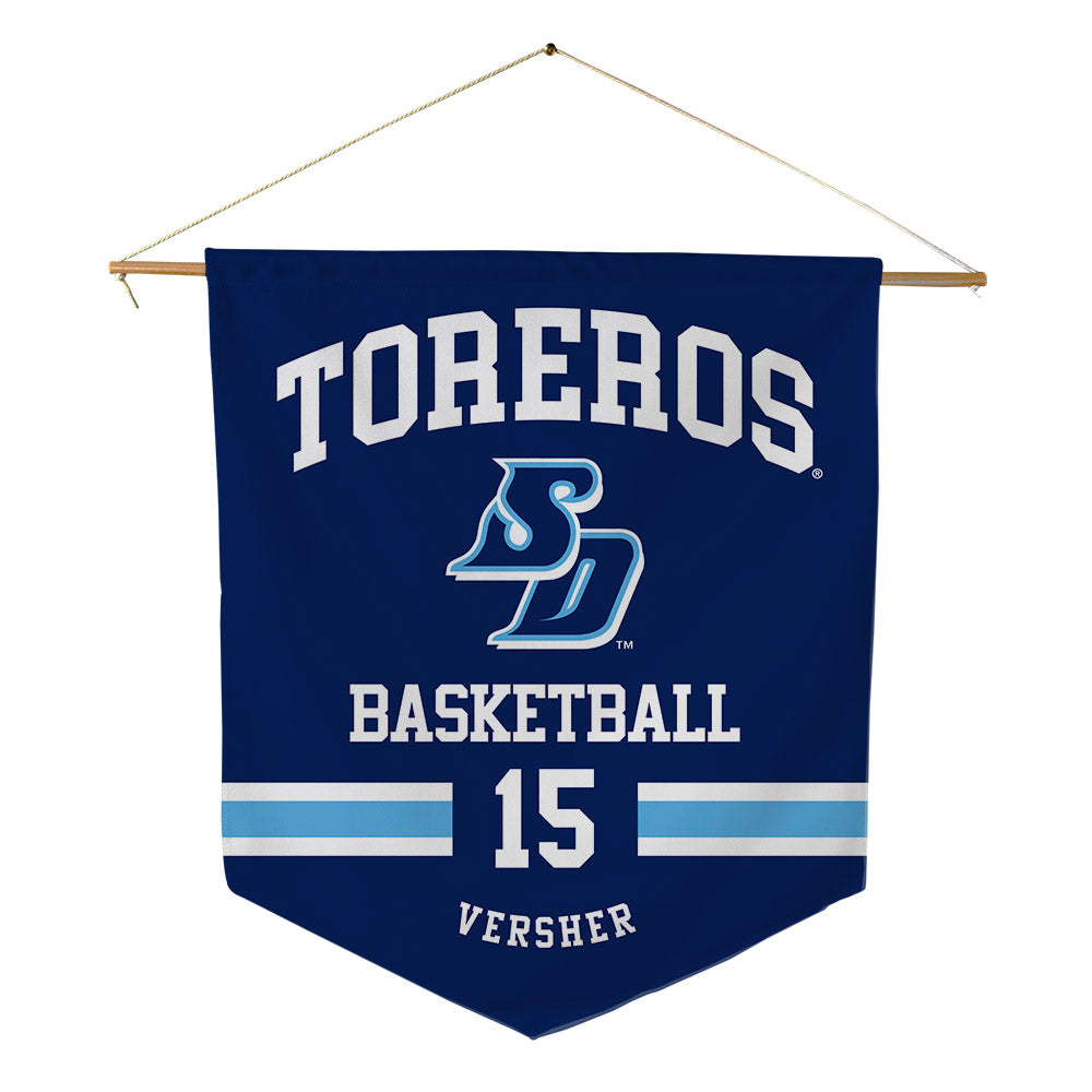 San Diego - NCAA Men's Basketball : Caleb Versher - Pennant - 18" x 21"-0