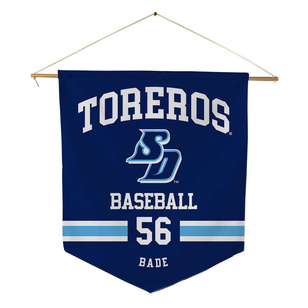 San Diego - NCAA Baseball : Kyle Bade - Pennant - 18" x 21"-0