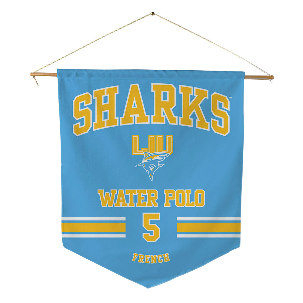 LIU - NCAA Men's Water Polo : Jack French - Pennant - 18" x 21"-0