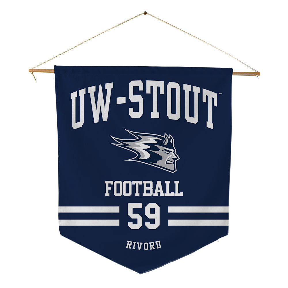 UW Stout - NCAA Football : Garet Rivord - Pennant - 18" x 21"-0