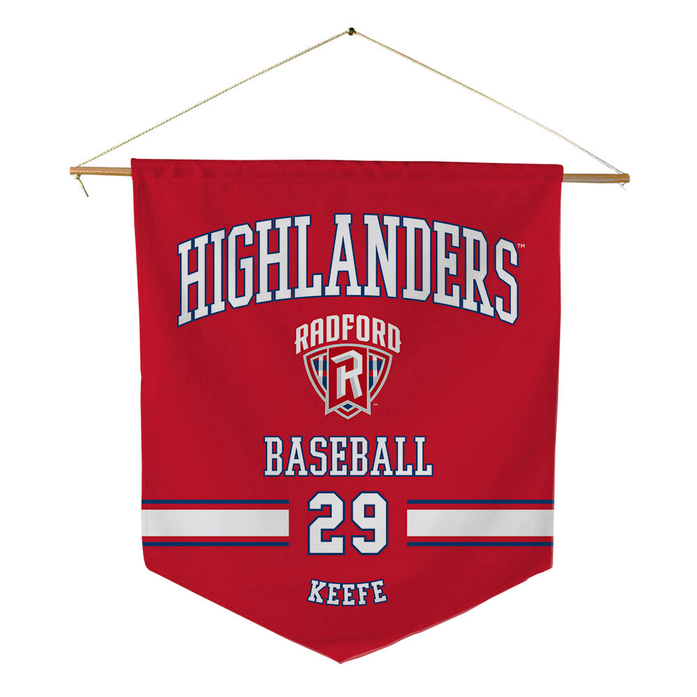Radford - NCAA Baseball : Ben Keefe - Pennant - 18" x 21"-0