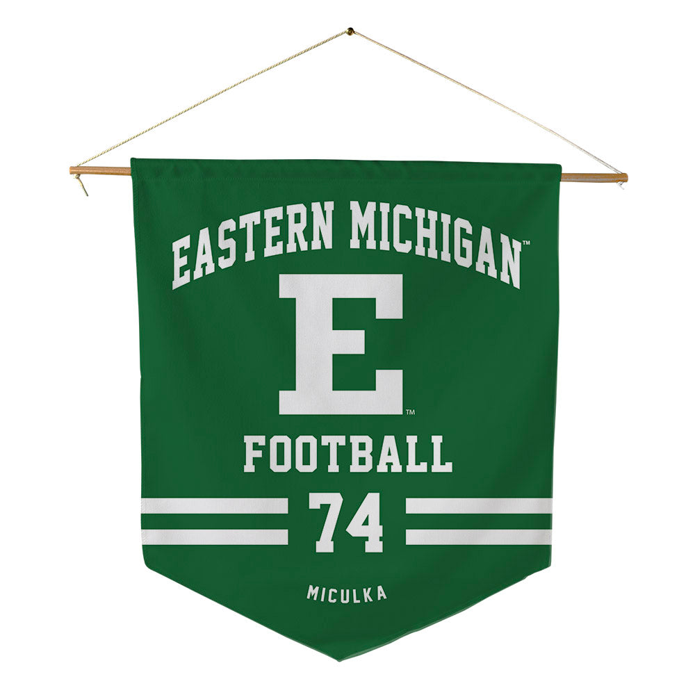 EMich - NCAA Football : Carter Miculka - Pennant - 18" x 21"-0