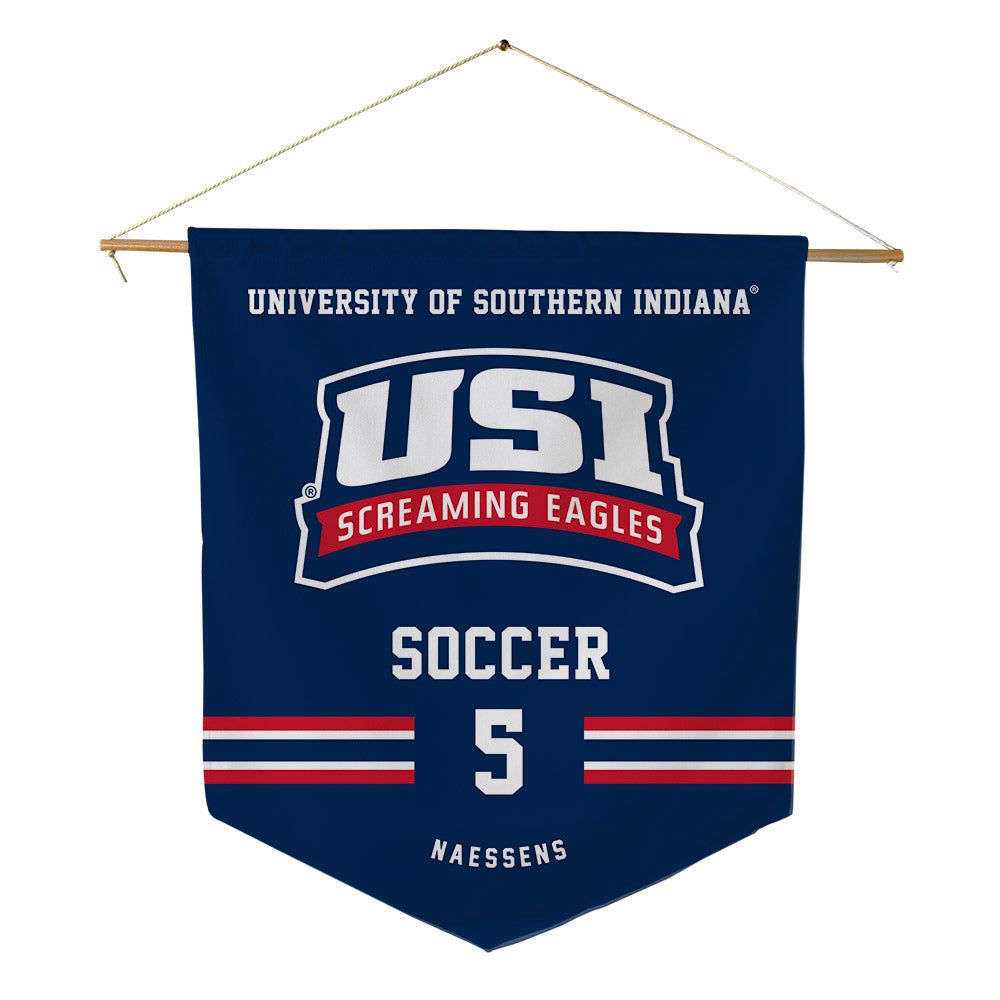 USI - NCAA Men's Soccer : Zach Naessens - Pennant - 18" x 21"-0
