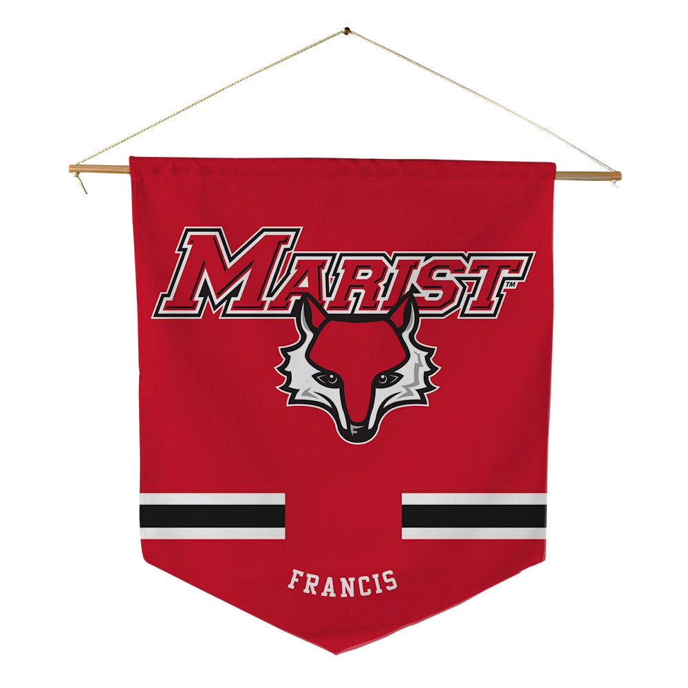 Marist - NCAA Men's Cross Country : Pierce Francis - Pennant - 18" x 21"-0