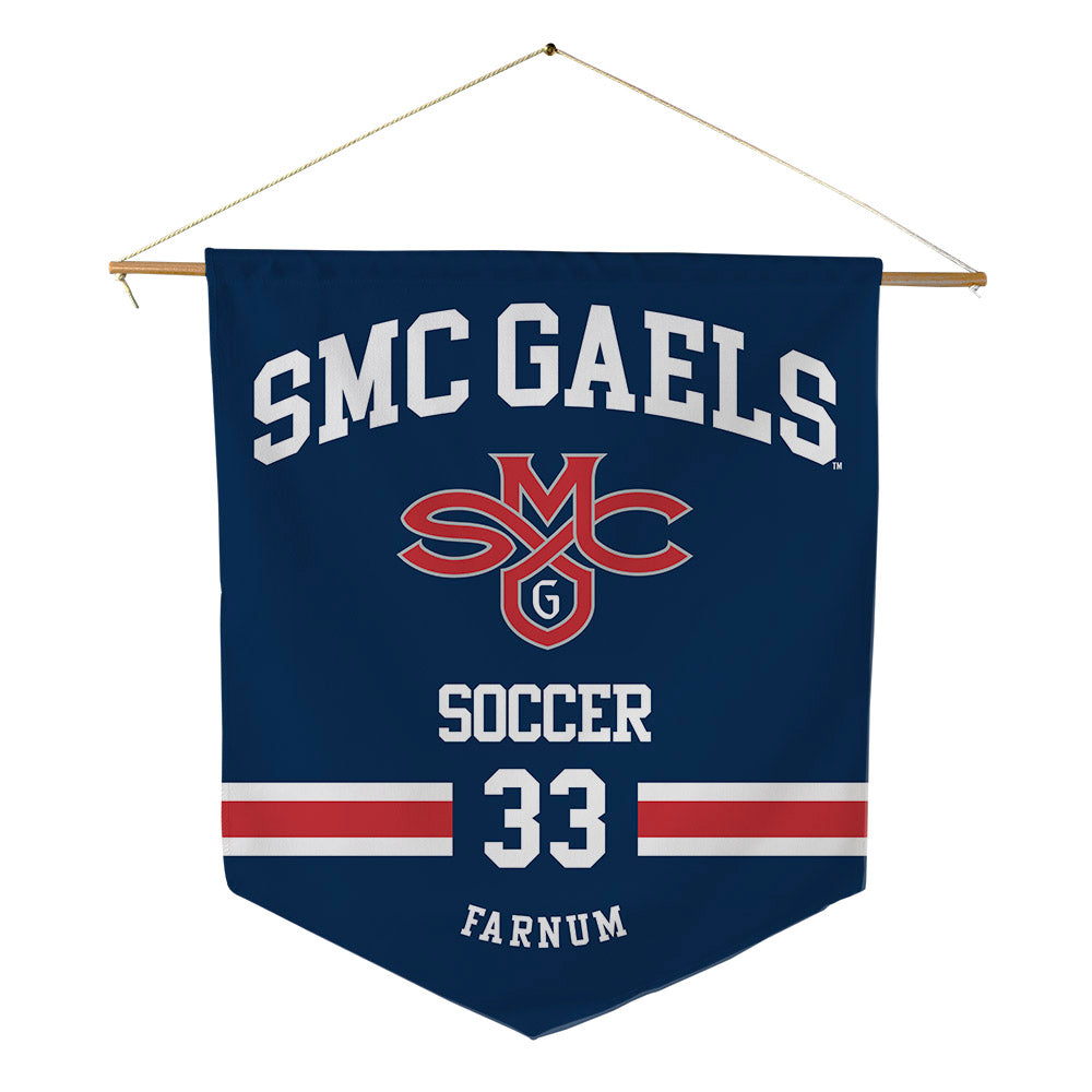 SMC - NCAA Women's Soccer : Taylor Farnum - Pennant - 18" x 21"-0