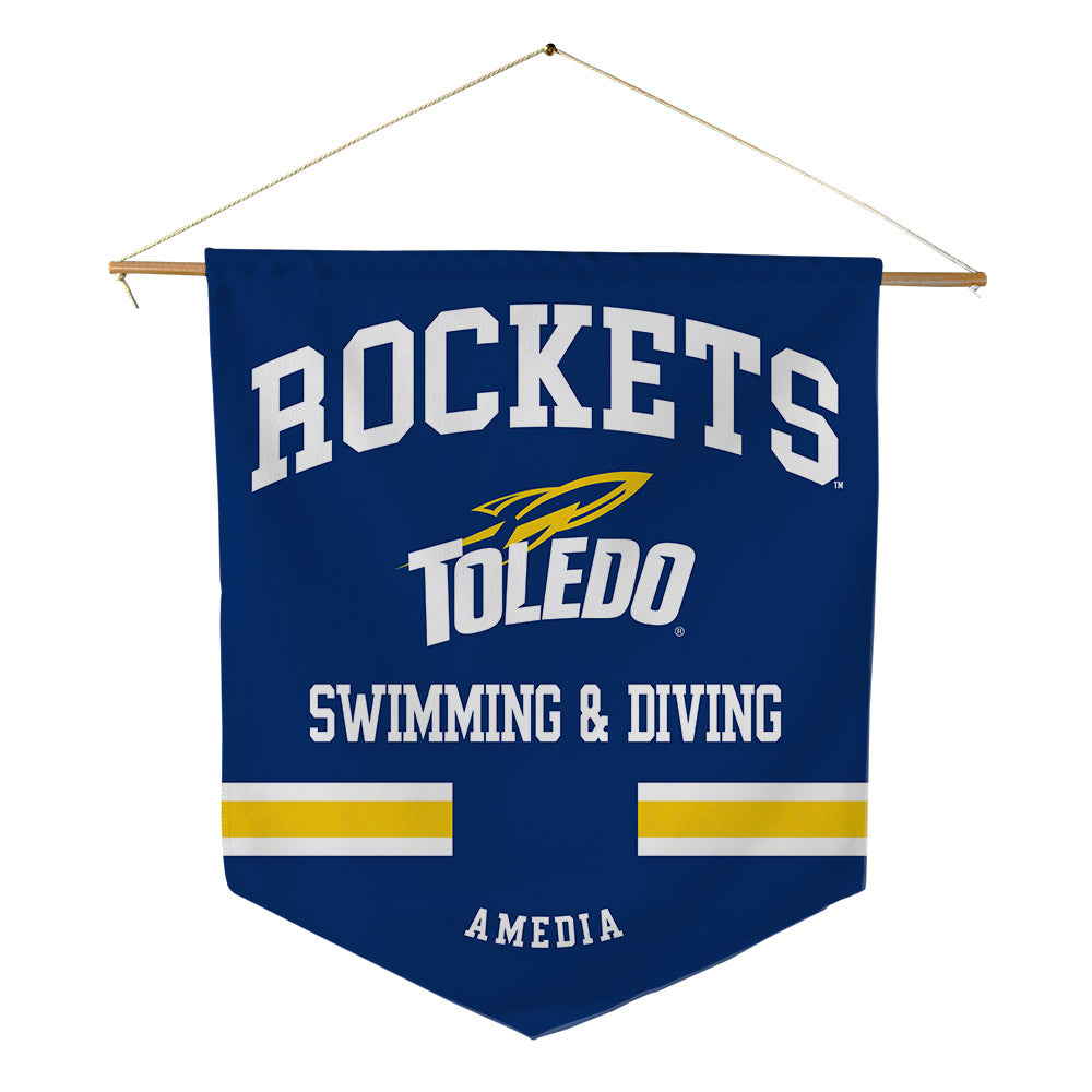 Toledo - NCAA Women's Swimming & Diving : Fallon Amedia - Pennant - 18" x 21"-0