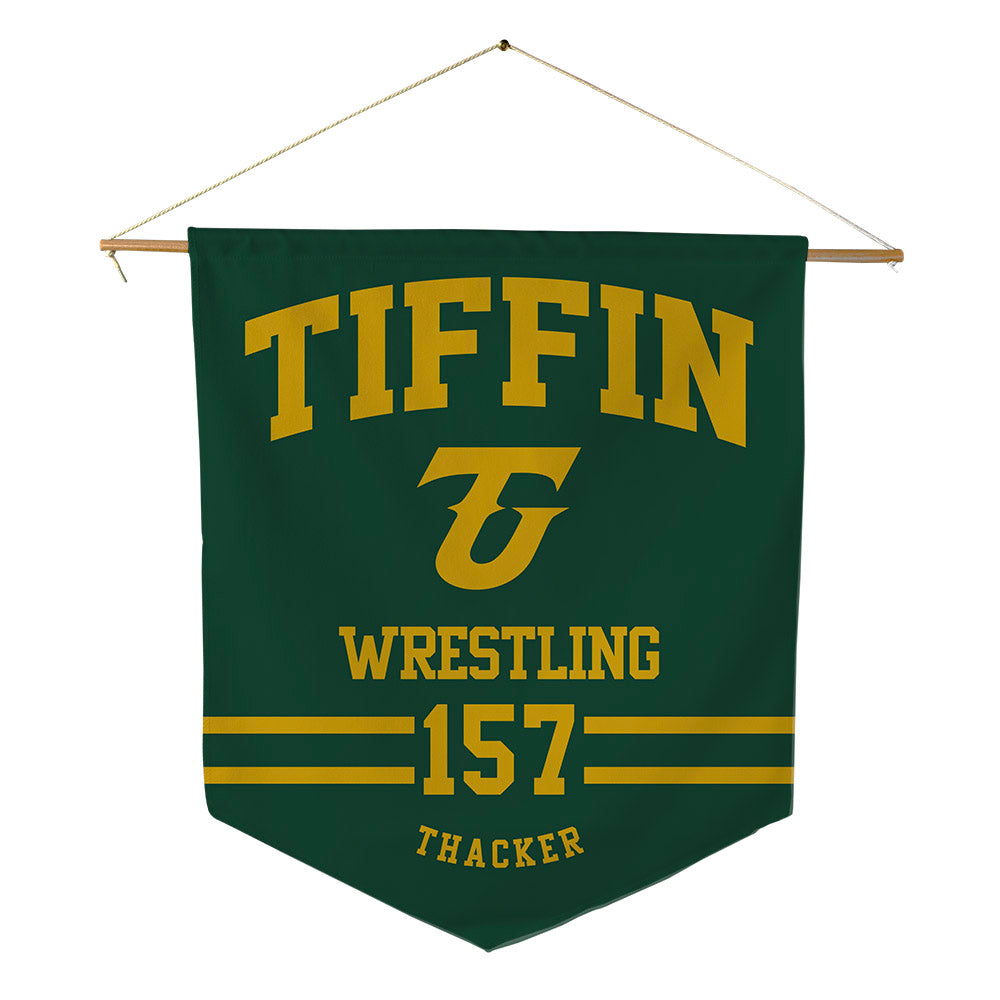 Tiffin - NCAA Wrestling : Lane Thacker - Pennant - 18" x 21"-0