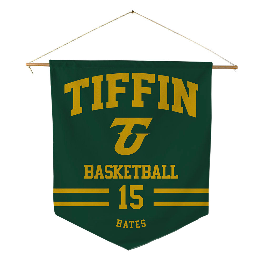 Tiffin - NCAA Men's Basketball : Caleb Bates - Pennant - 18" x 21"-0