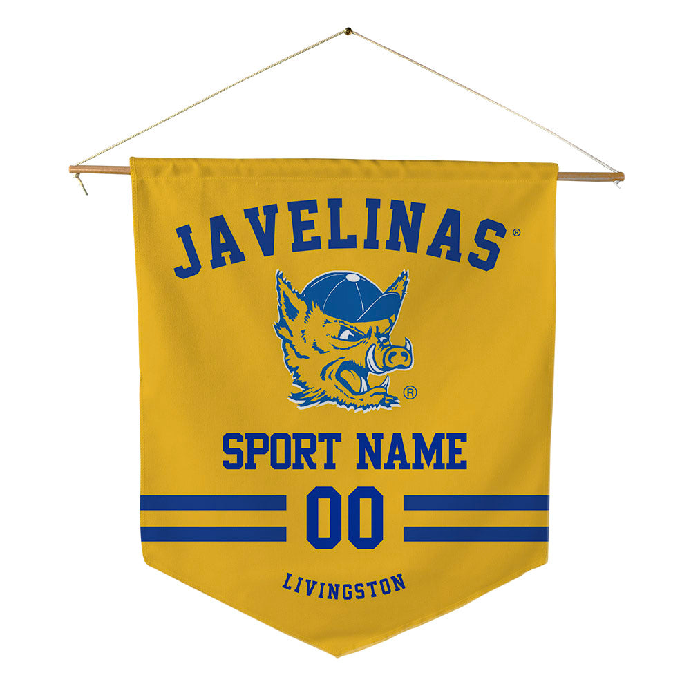 TAMUK - NCAA Men's Basketball : James Livingston - Pennant - 18" x 21"-0