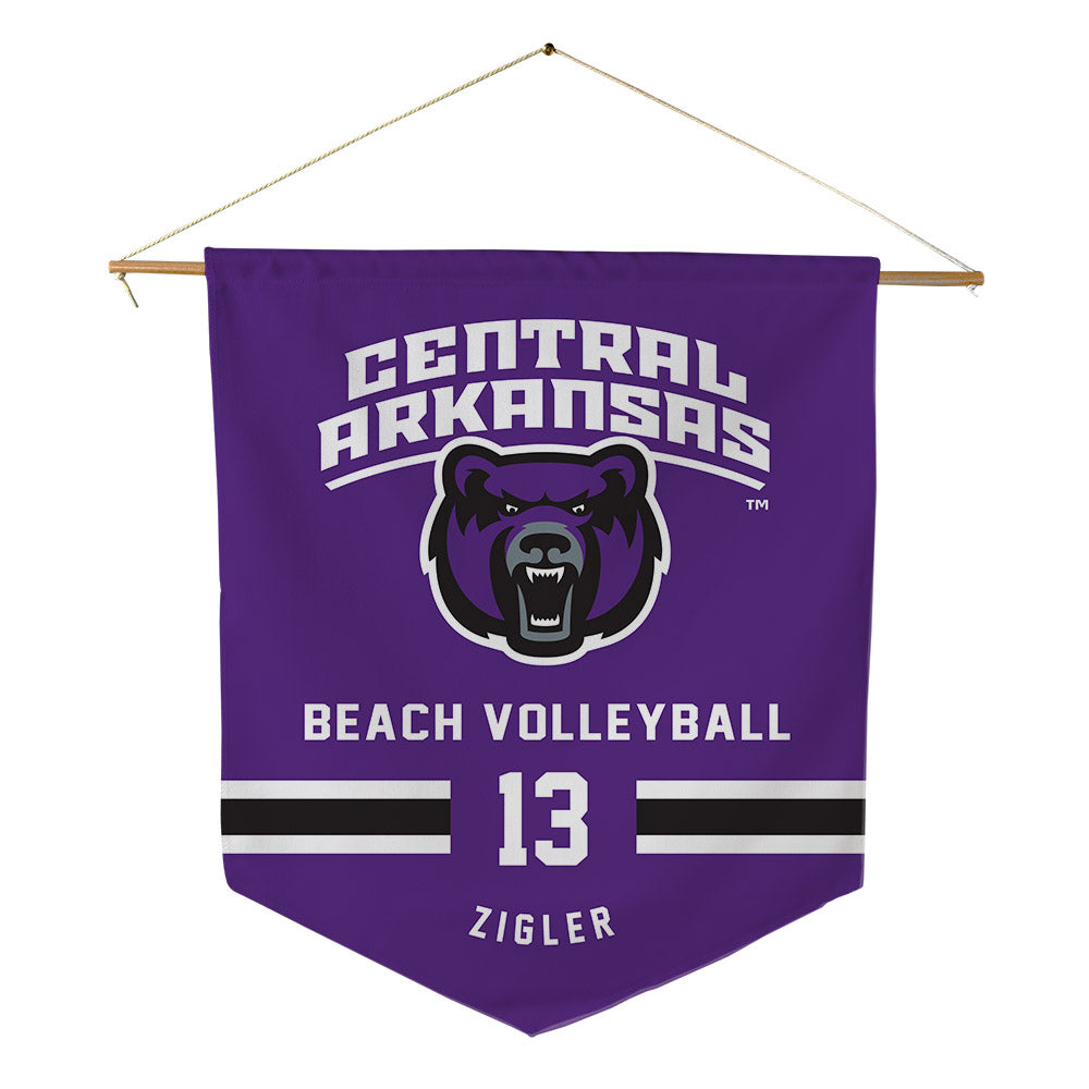 Central Arkansas - NCAA Beach Volleyball : Cameron Zigler - Pennant - 18" x 21"-0