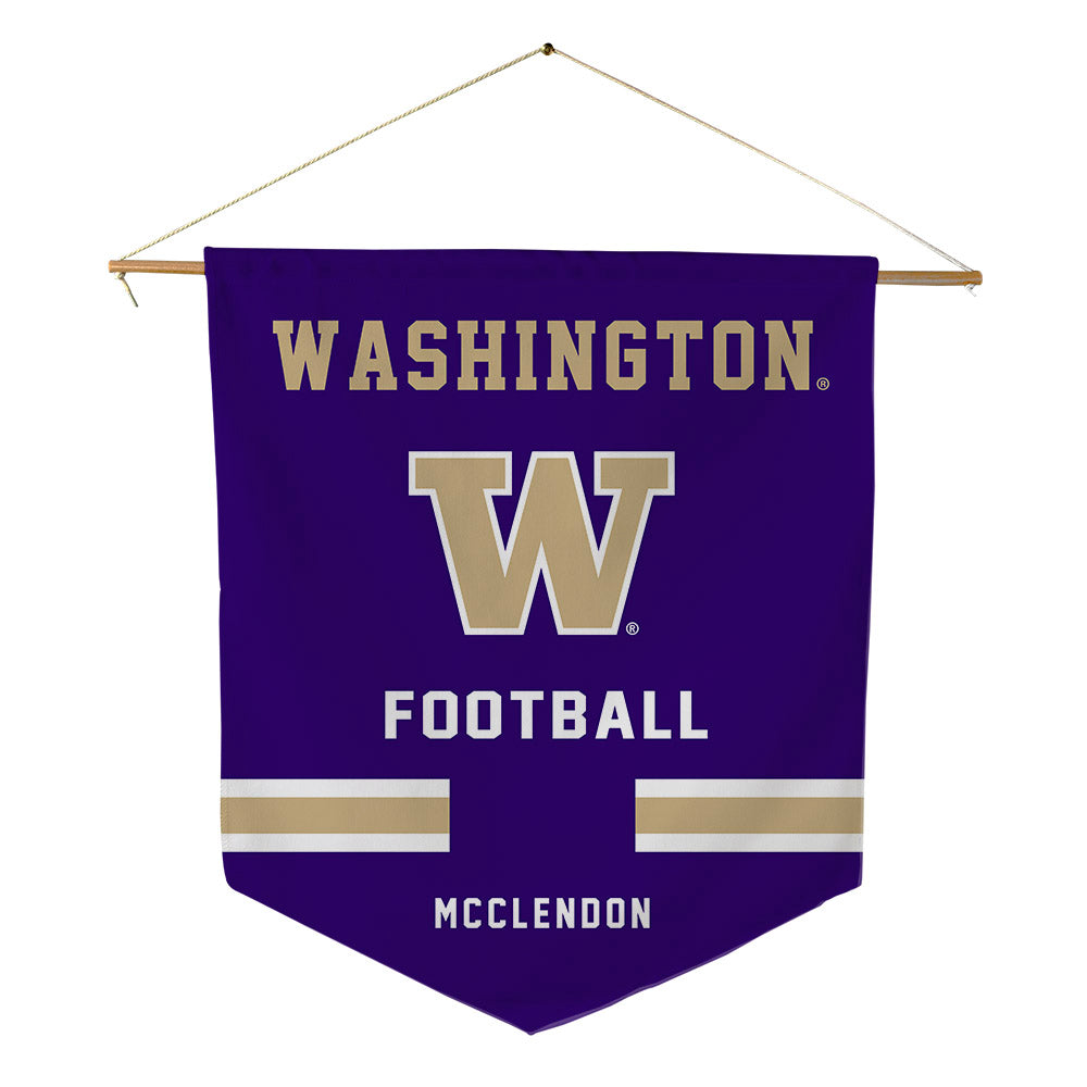 Washington - NCAA Football : Kai McClendon - Pennant - 18" x 21"-0