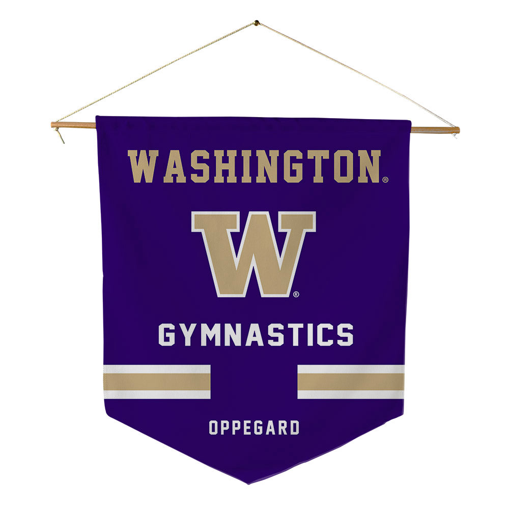 Washington - NCAA Women's Gymnastics : Olivia Oppegard - Pennant - 18" x 21"-0