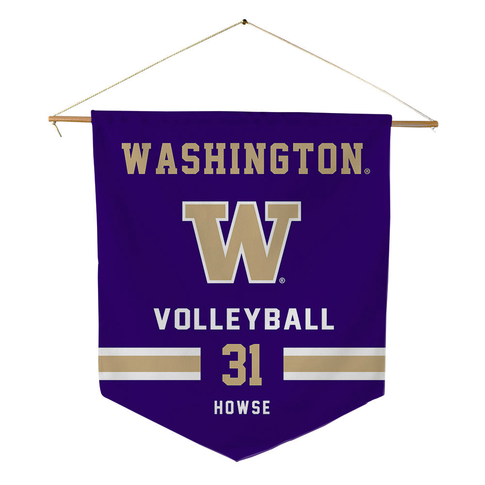 Washington - NCAA Women's Volleyball : Maija Howse - Pennant - 18" x 21"-0