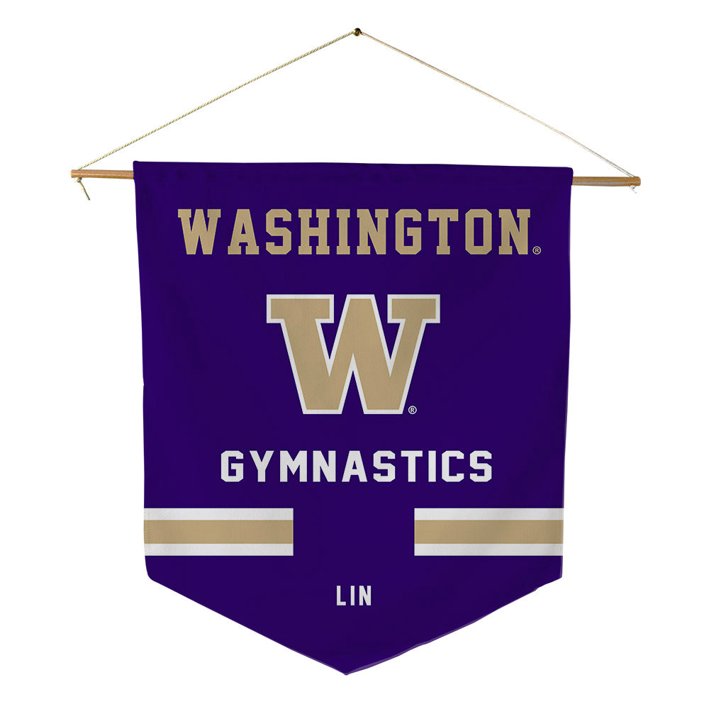Washington - NCAA Women's Gymnastics : Kristin Lin - Pennant - 18" x 21"-0