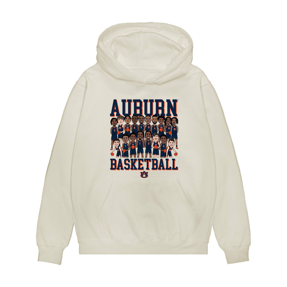 Auburn - NCAA Men's Basketball : - Team Caricature Premium Hooded Sweatshirt-0