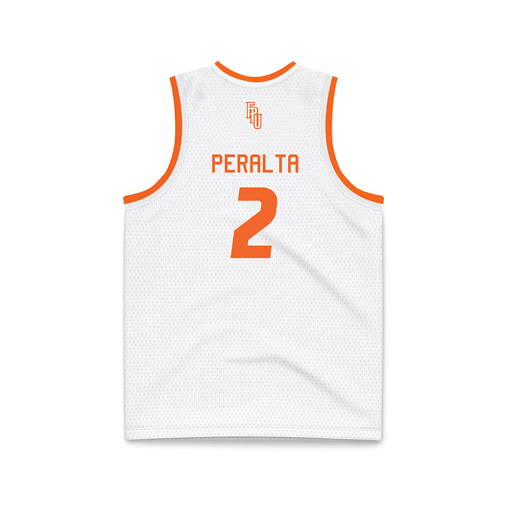 FPU - NCAA Men's Basketball : Isaac Peralta - White Basketball Jersey-1