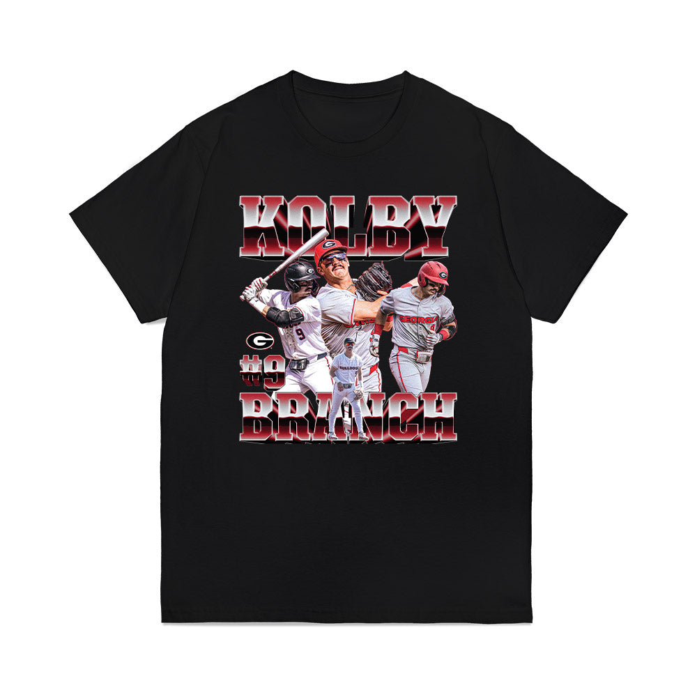 Georgia - NCAA Baseball : Kolby Branch - Player Collage Premium T-Shirt-0
